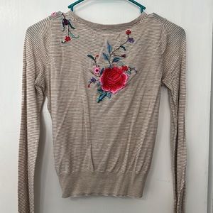 Anthropologie Sparrow embroidered cardigan